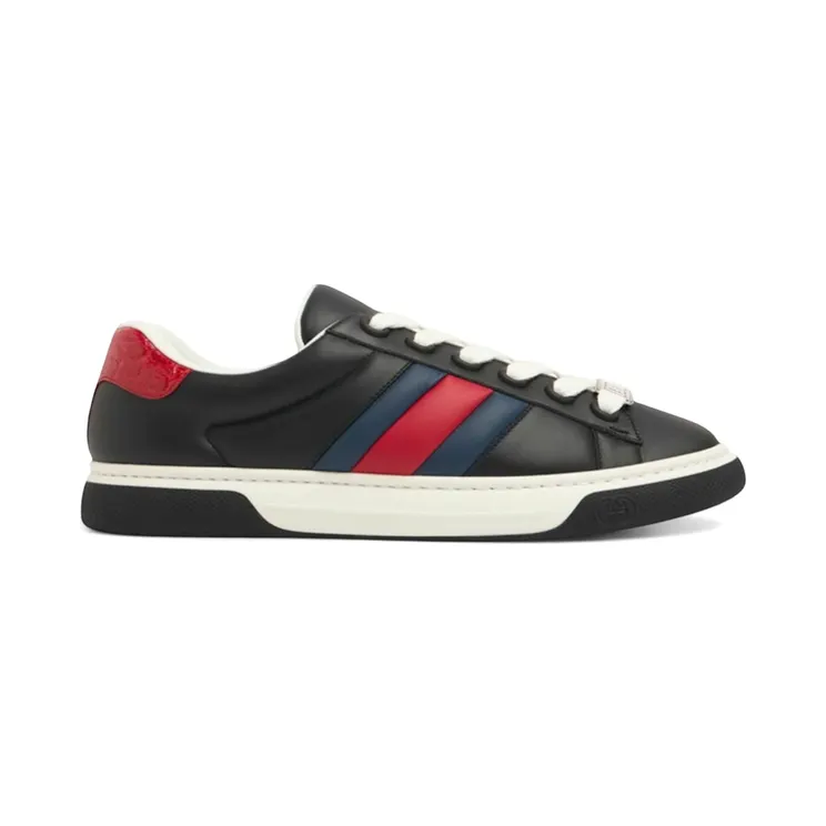 Gucci Ace Web Strap Black Blue Red (791394 AADMG 1075)
