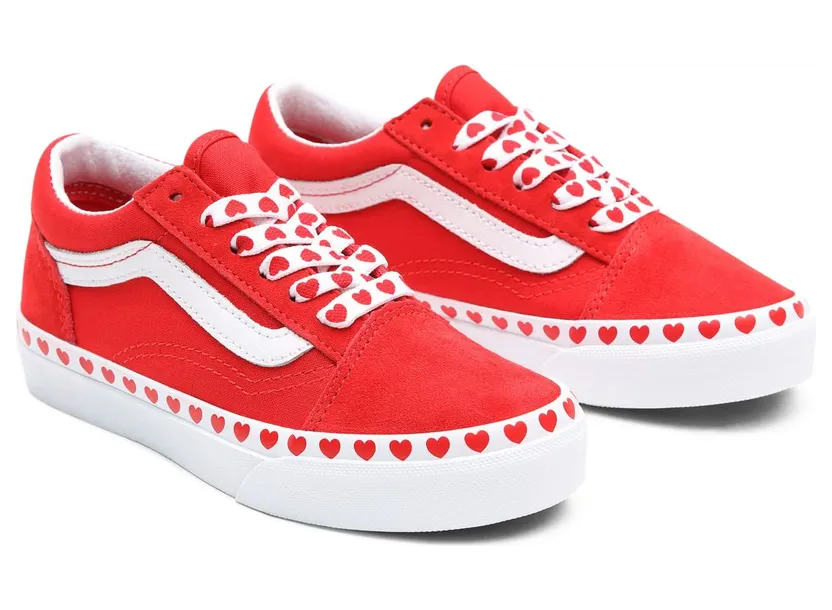 VANS Heart Foxing Old Skool Kinderschoenen (Roze)