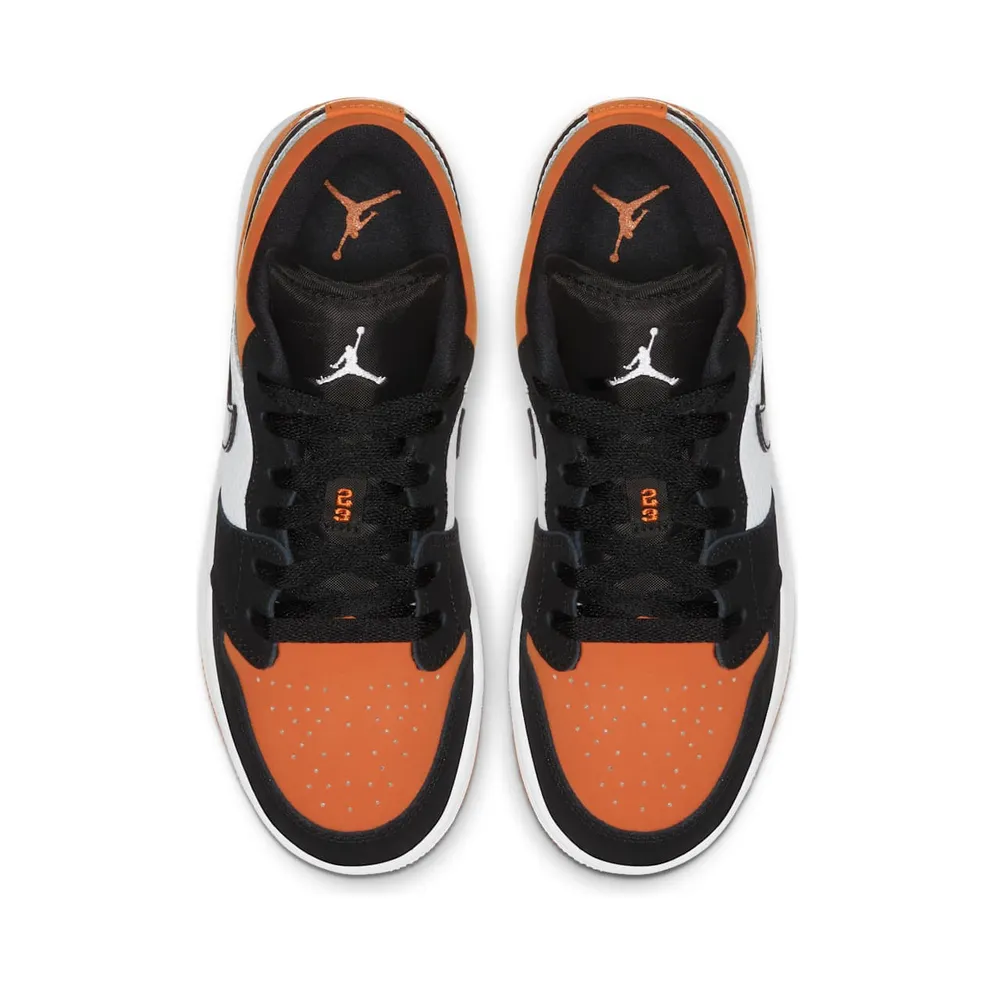 Jordan 1 Low Shattered Backboard (GS) Black/White-Starfish (553560-128)