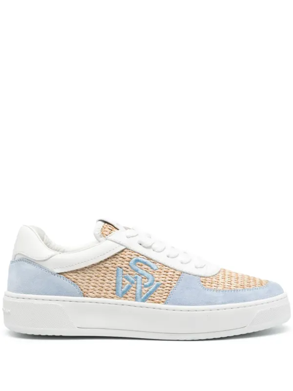Stuart Weitzman Courtside mit Raffiabast – Blue (SI011SFL)
