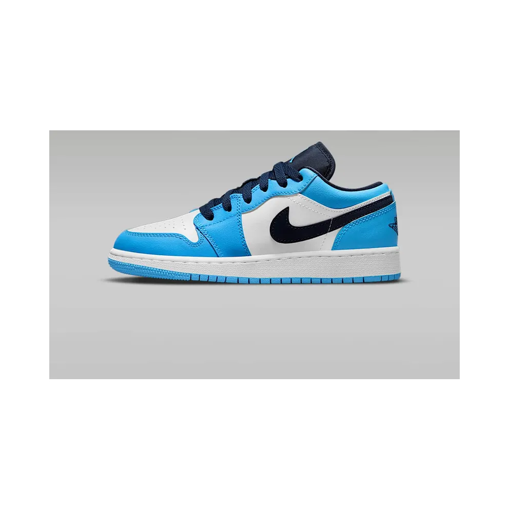 Air Jordan 1 Low Dark Powder Blue (GS) (2021) (553560-144)