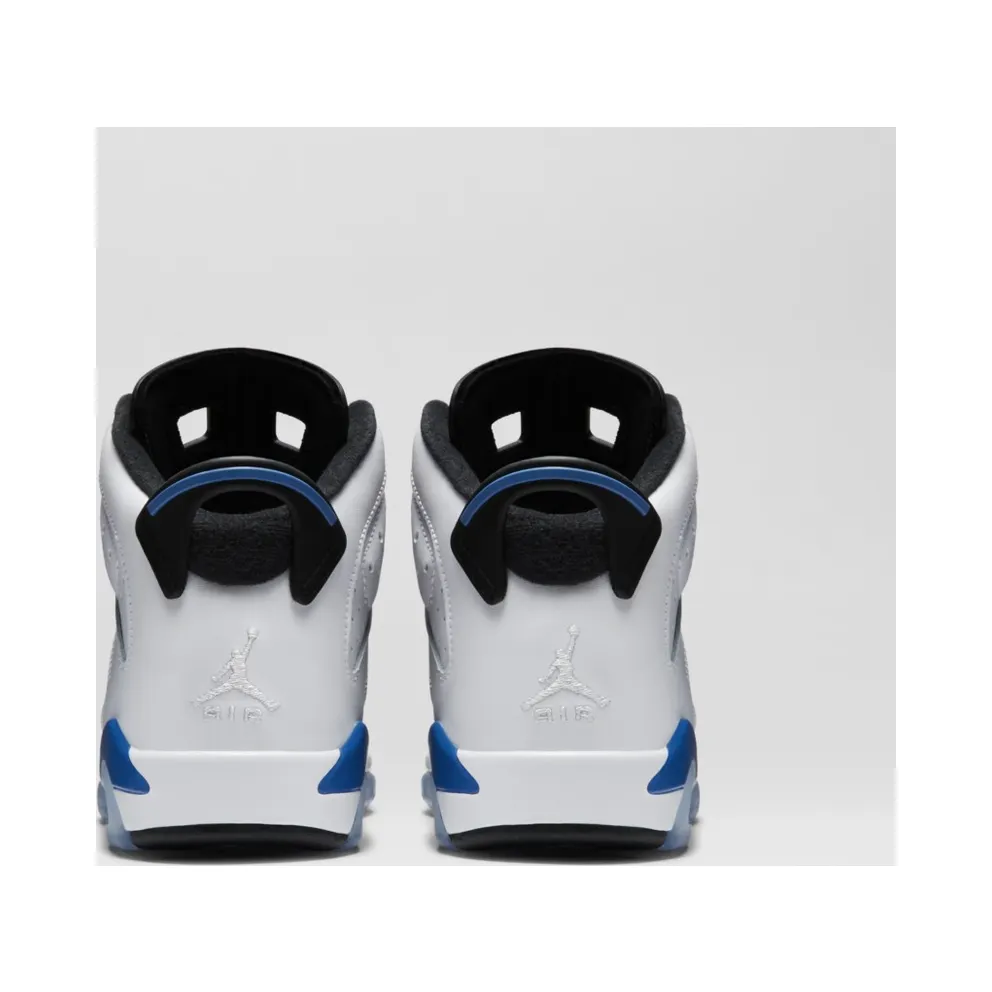Jordan 6 Retro Sport Blue 2014 (GS) White/Sport Blue-Black (384665-107)