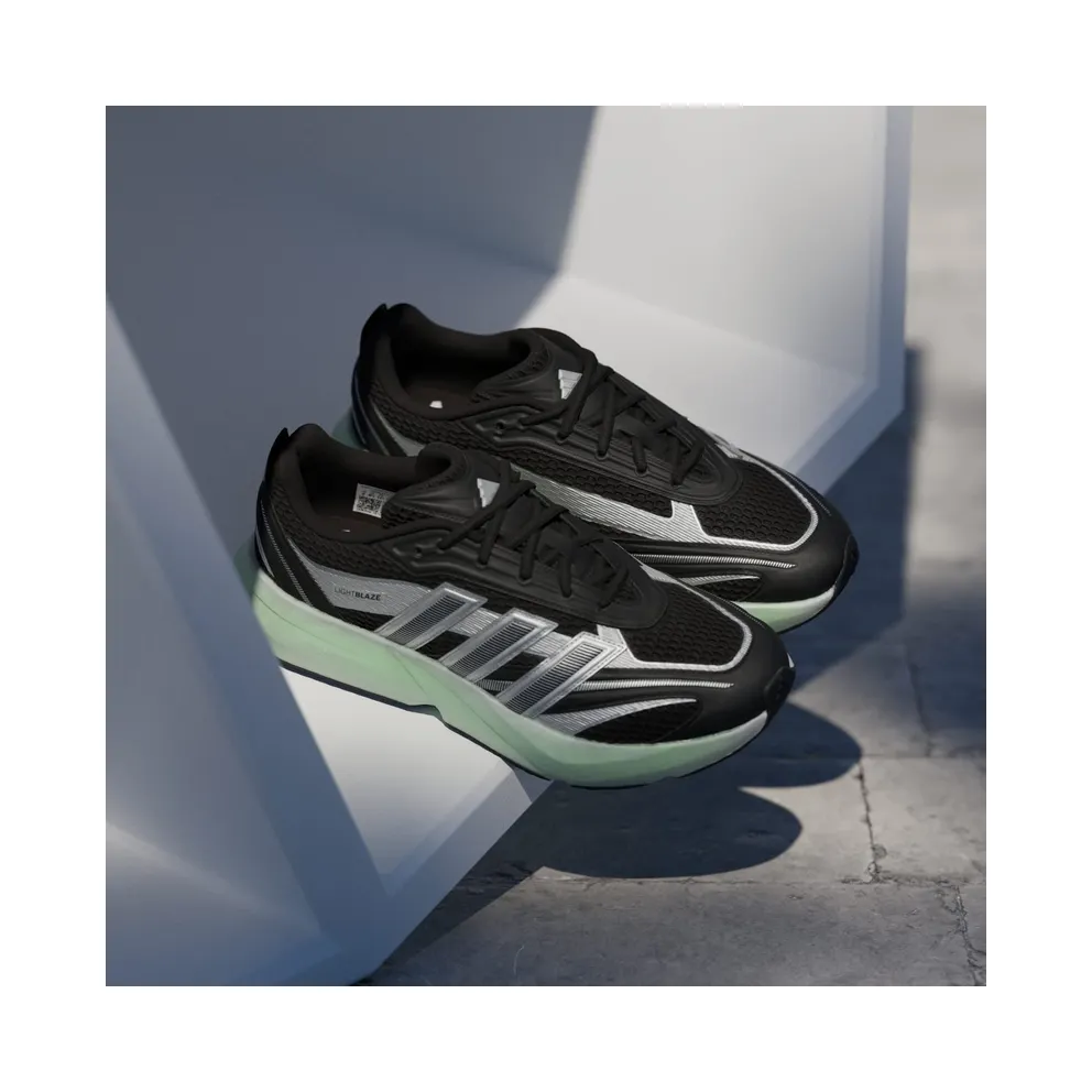 adidas Lightblaze Glow Core Black Silver Metallic Lime Burst (JP6321)