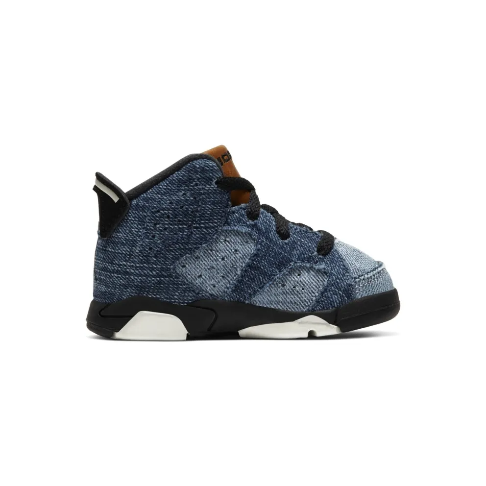 Jordan 6 Retro Washed Denim (TD) Washed Denim/Sail-Varsity Red-Black (CV5488-401)