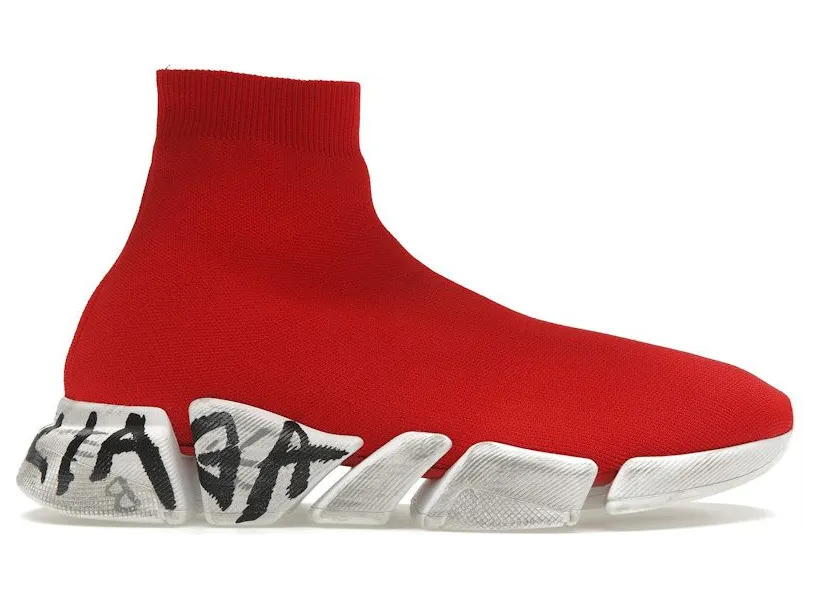 Balenciaga Speed 2.0 Graffiti Red White (617239W2DD46091)
