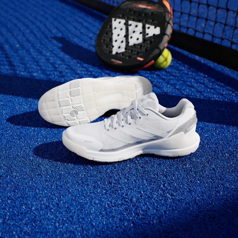 Adidas Crazyquick Lightstrike Padelschoenen Cloud White / Cloud White / Zero Metalic (JR4659)