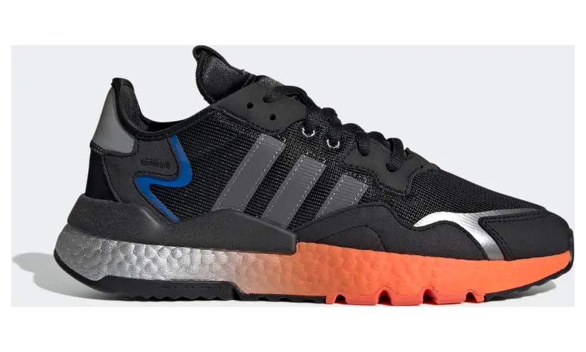 adidas Nite Jogger Schuh Core Black / Black Silver / Solar Red (FY3686)