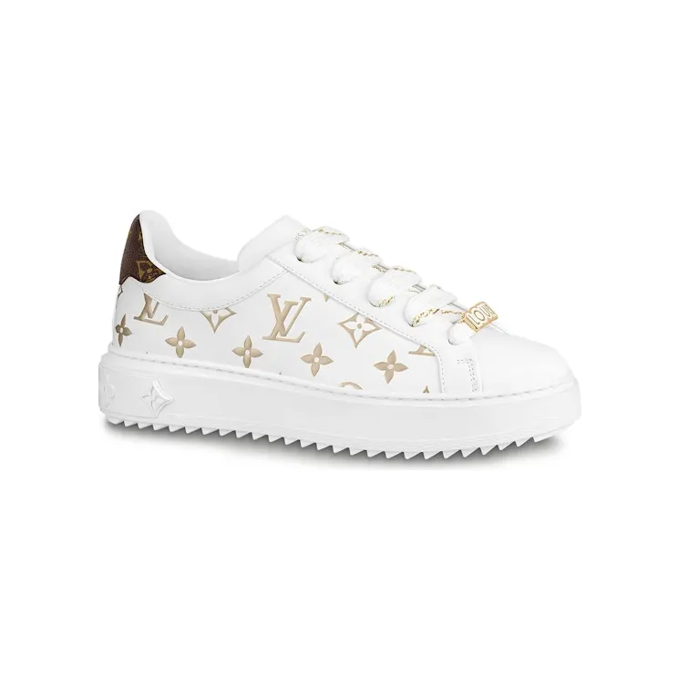 Louis Vuitton Time Out Debossed Monogram Leather White Gold (W) (1A9HAX)