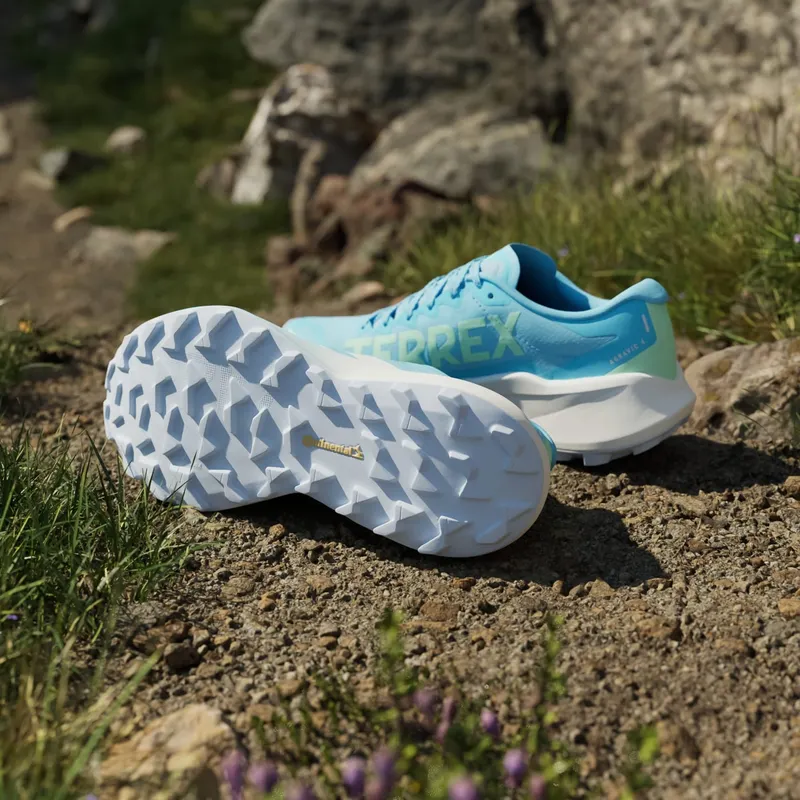 Adidas Terrex Agravic 4 Trail Running Shoes Blue Burst / Off White / Lime Burst (KJ1292)