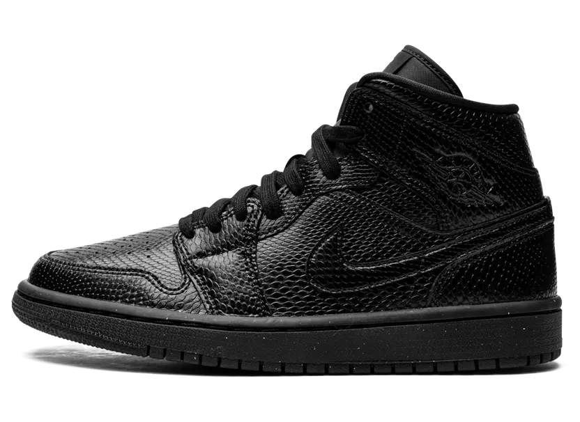 Air Jordan 1 Mid Black Snakeskin (BQ6472-010)