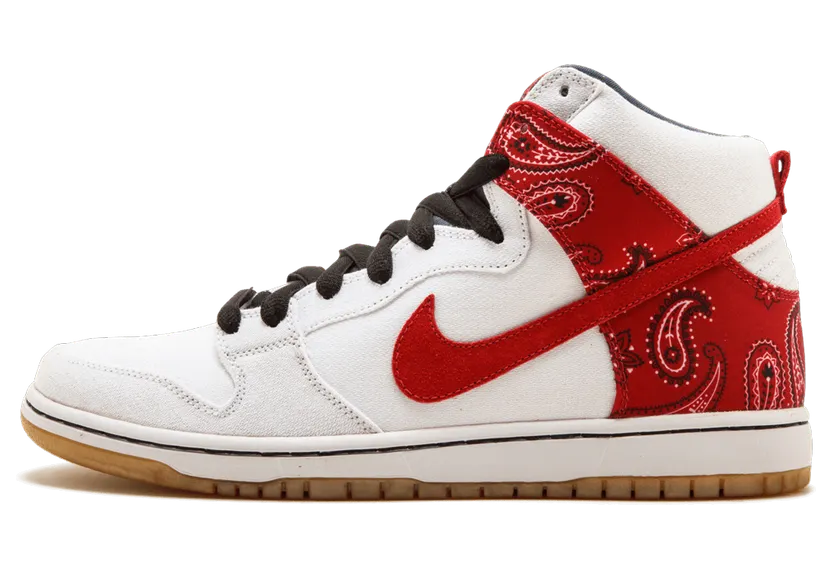 Nike Dunk High Pro SB ‘Cheech And Chong’ White/Varsity Red-Medium Denim-Black (305050-100)