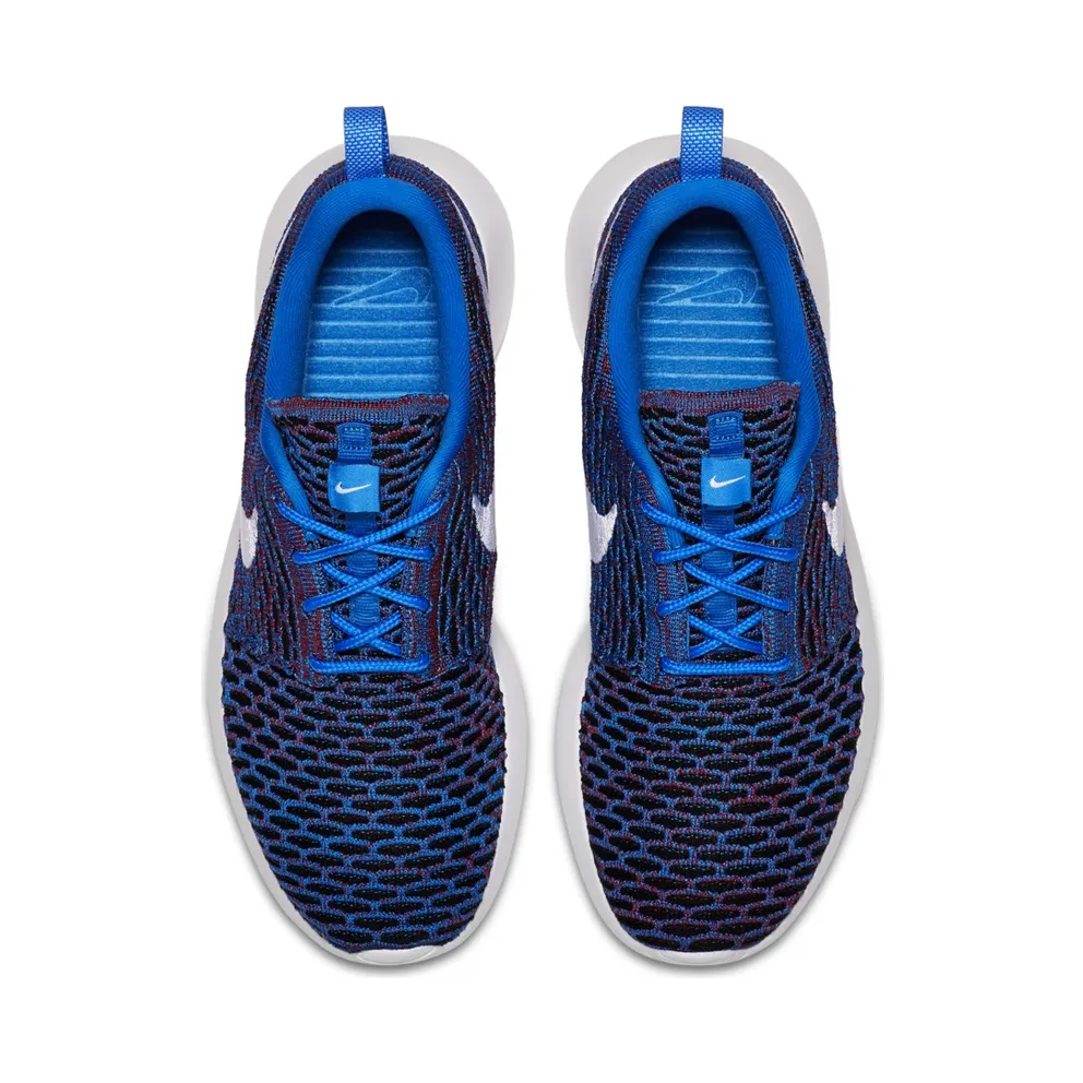 Nike Roshe One Flyknit Photo Blue/White-University Red-Black (W) Photo Blue/White-University Red-Black (704927-404)