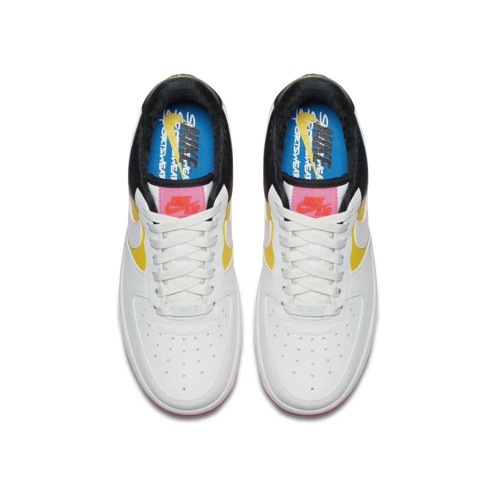 Nike Air Force 1 Low Moto (W) Summit White/White-Tour Yellow-Black (AT2583-100)