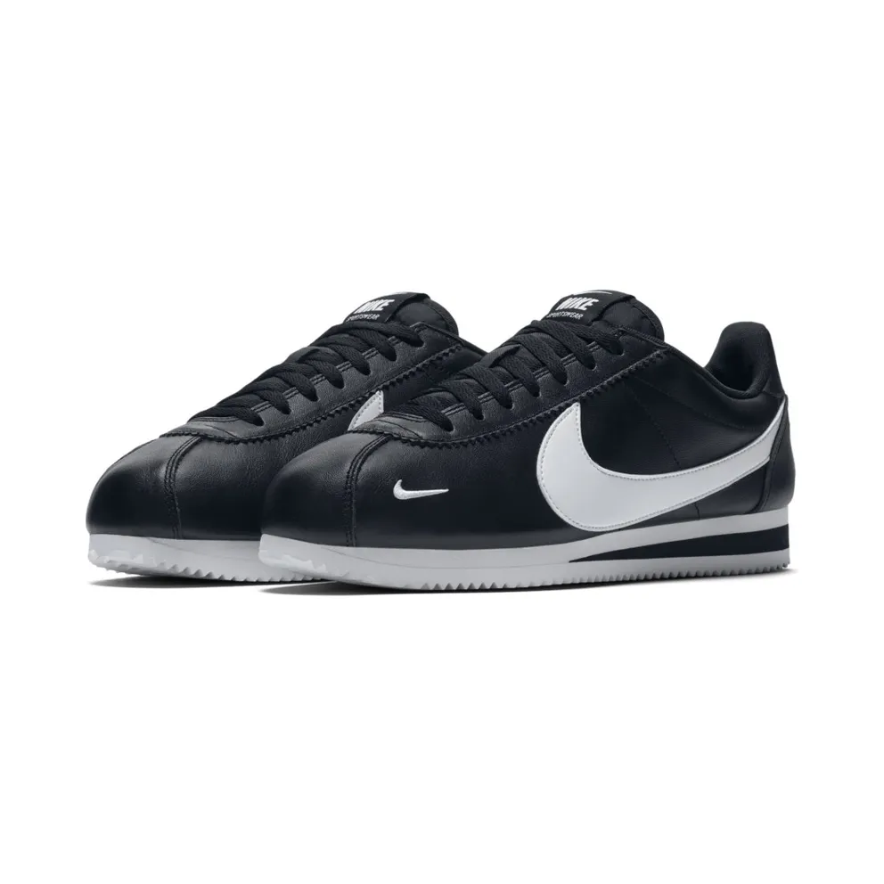 Nike Classic Cortez Mini Swoosh Black White Black/White (807480-004)