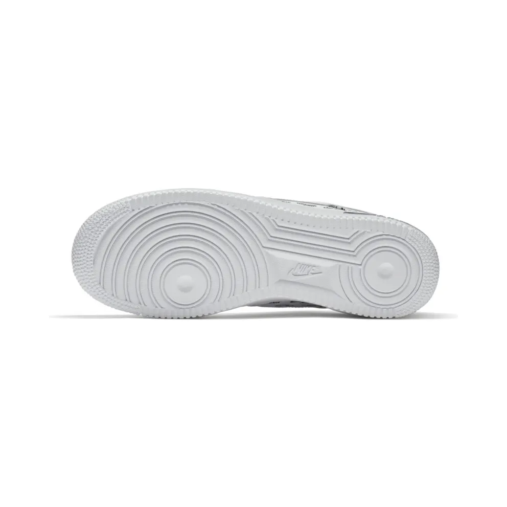 Nike Air Force 1 Low All Over Logo White White/White-Black (AH8462-100)