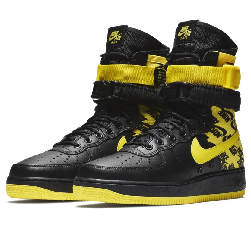 Nike SF Air Force 1 High Black Dynamic Yellow