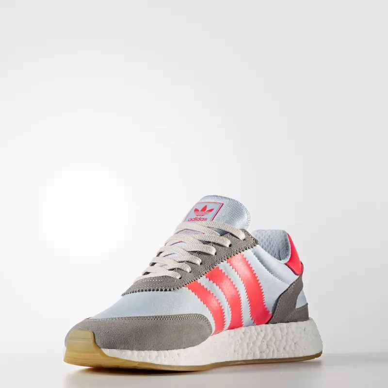 adidas Iniki Runner Grey Turbo Gum Chalk Solid Grey/Turbo Red/Gum (BB2098)