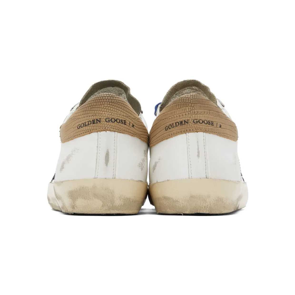 Golden Goose White & Taupe Super-Star Classic Sneakers (GMF00101.F003208.11178) (2)