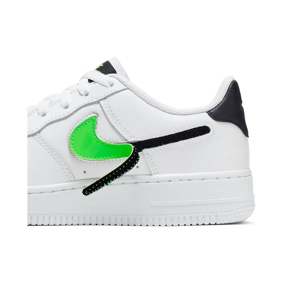 Nike Air Force 1 Low Removable Swoosh White Green Strike (GS) White/Green Strike-White-Black (AR7446-100)