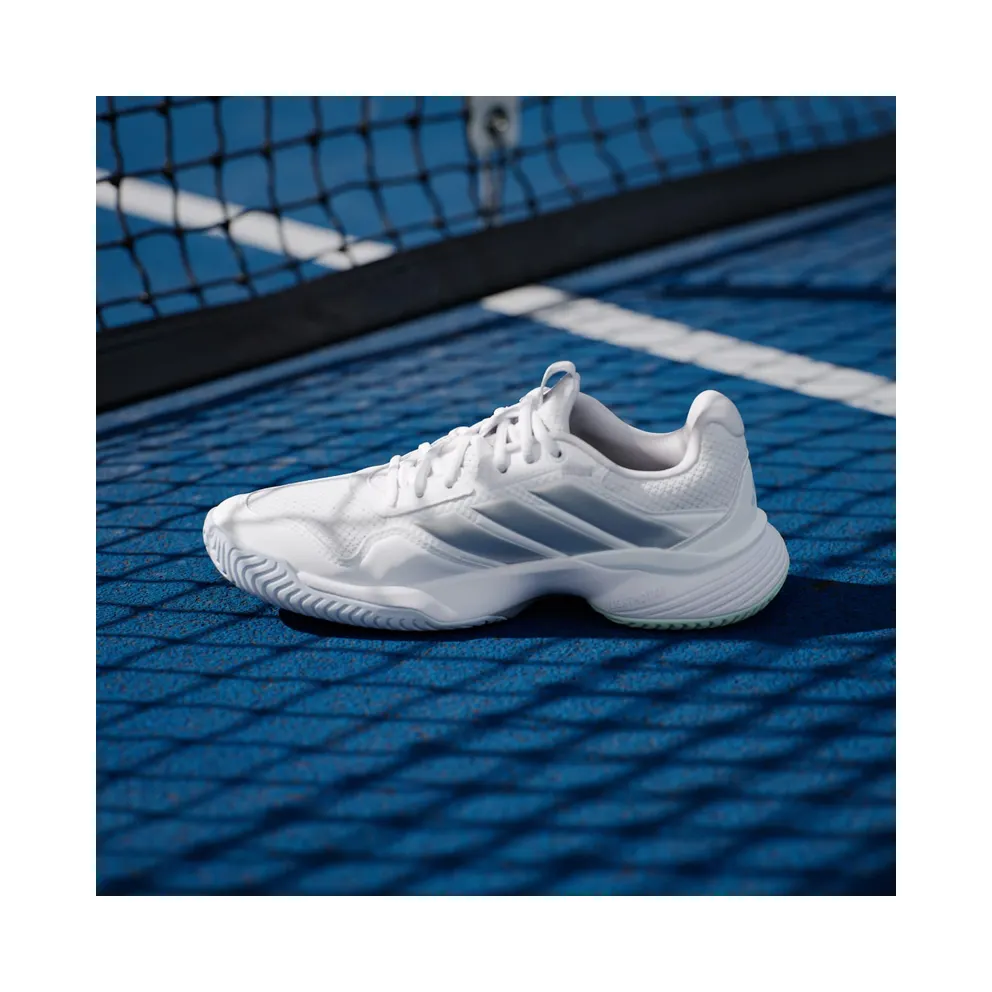 Adidas GameCourt 3 All Court Tennis Shoes Cloud White / Silver Metallic / Ice Blue (KI2864)