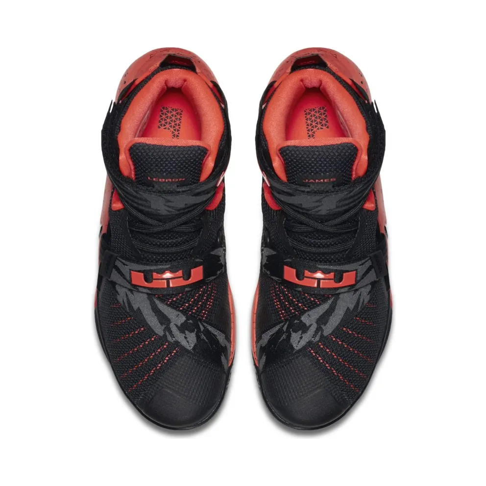 LeBron Soldier 9 Black/White-Bright Crimson (749490-016)