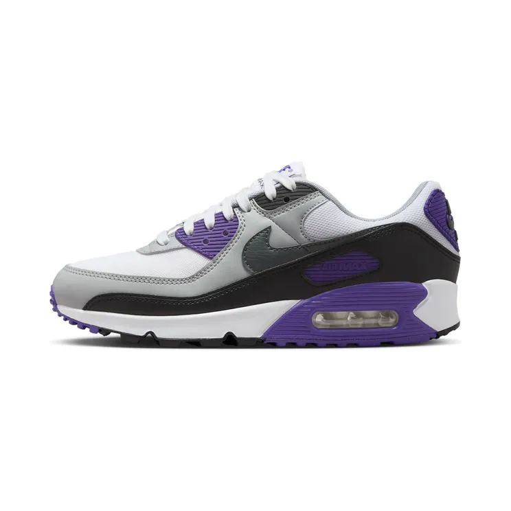 Nike Air Max 90 Neutral Grey Purple “White / Black / Wolf Grey / Iron Grey” (DH8010-110)