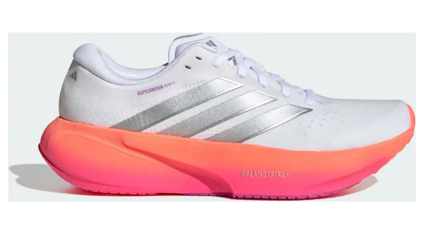 Adidas SUPERNOVA RISE 3 HARDLOOPSCHOENEN Cloud White / Silver Metallic / Lucid Pink (JR7375)
