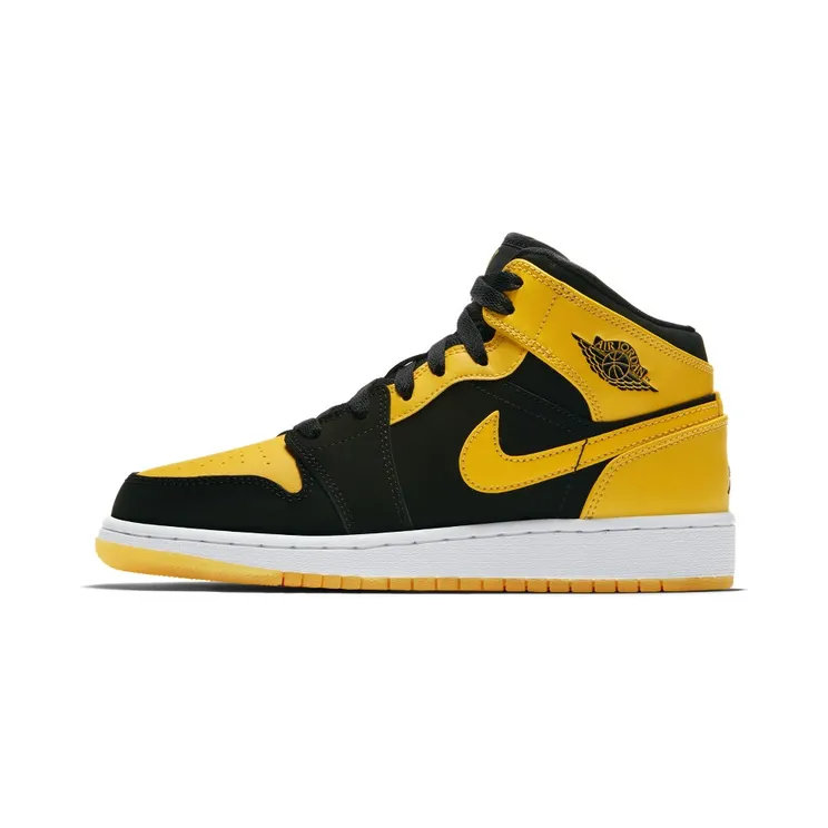 Air Jordan 1 Mid GS New Love “Black / White / Varsity Maize” (554725-035)