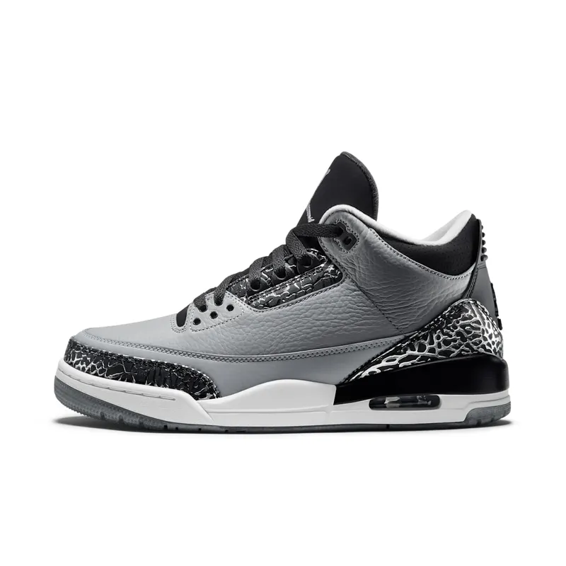 Jordan 3 Retro Wolf Grey Wolf Grey/Metallic Silver-Black-White (136064-004)