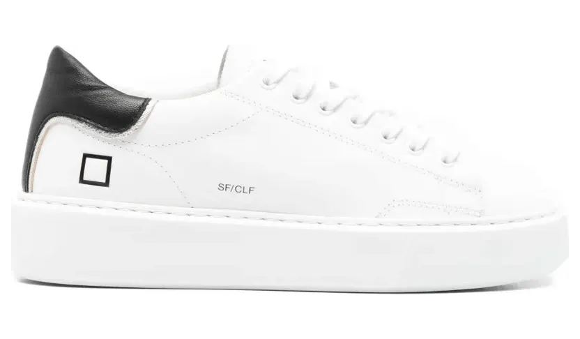 D.A.T.E. Sfera Sneakers mit Logo-Prägung – Weiß (W441SFCAWB)