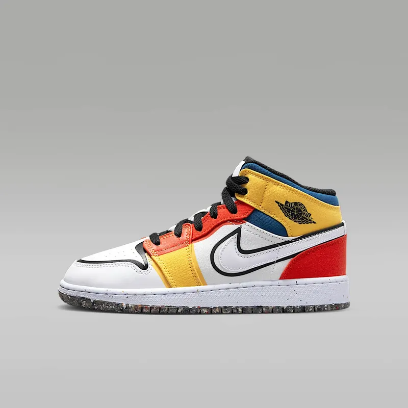 Air Jordan 1 Mid SE GS “Multi-Color Canvas” (DV1316-100)
