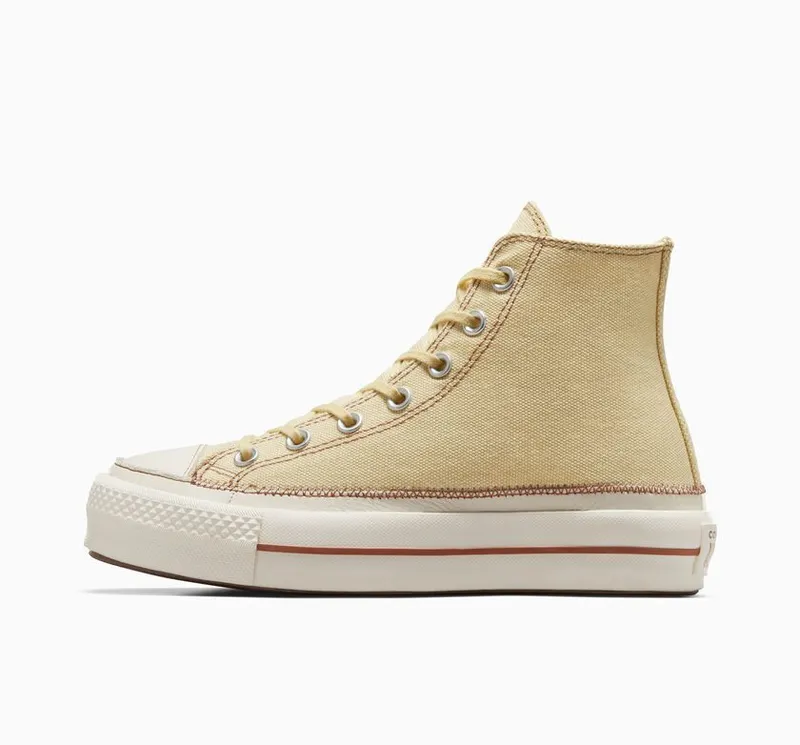 Converse Chuck Taylor All Star Lift Platform Contrast Stitching Open Sesame/egret/clay Pot