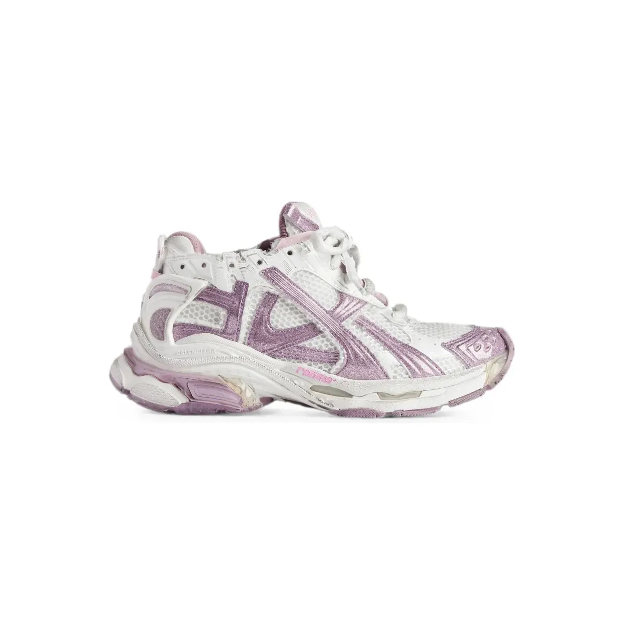 Balenciaga Runner met glitters “White” (772767WRNGF)