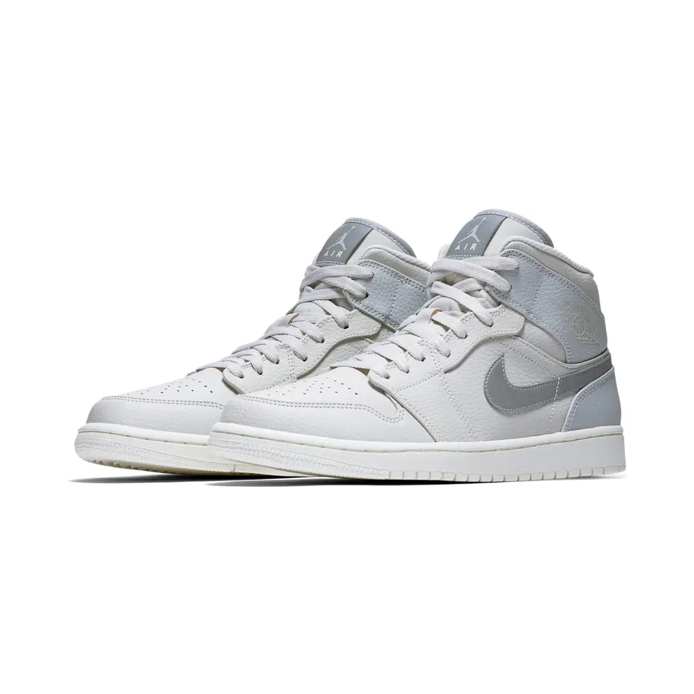 Jordan 1 Mid Light Bone Light Bone/Grey Fog-Reflect Silver (852542-003)