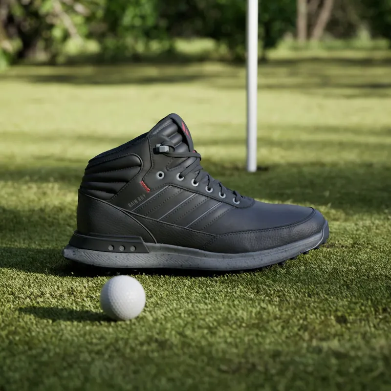 Adidas S2G Rain.RDY Golf “Core Black Iron Metallic Better Scarlet” (IH5177)