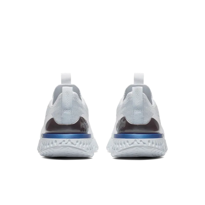 Nike Epic Phantom React Flyknit White Hydrogen Blue (W) White/White-Hydrogen Blue-Blue Tint-Racer Blue-Wolf Grey (BV0415-101)