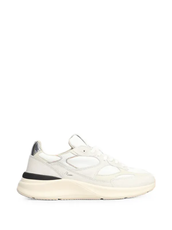 D.A.T.E. Sandals with metallic-effekt and vlakken – White (W451MSCLWH)