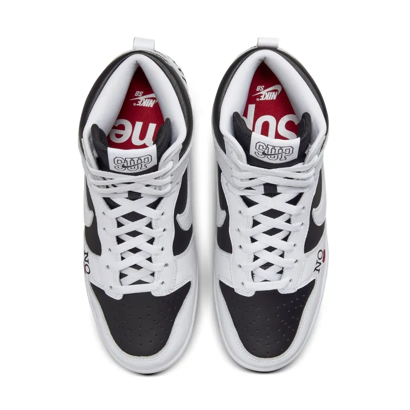 Nike x Supreme SB Dunk High By Any Means White – “Black / White” (DN3741-002)