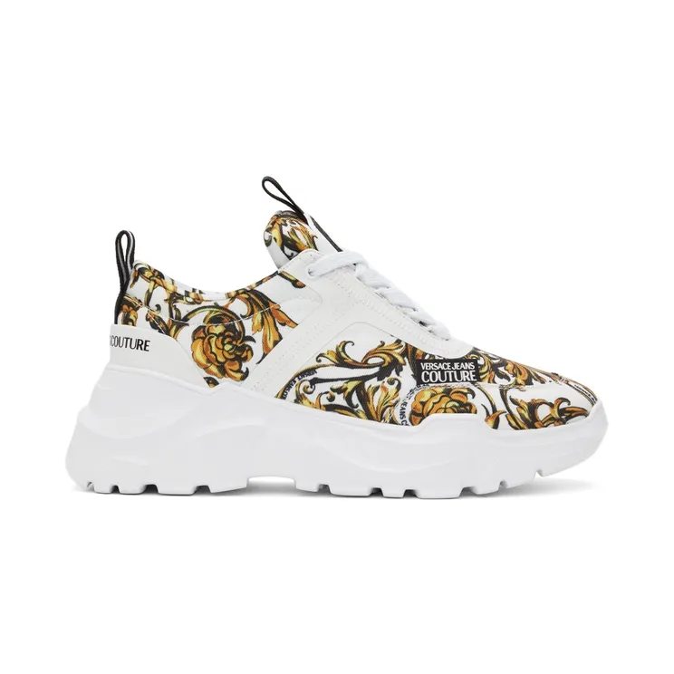 Versace Jeans Couture White Regalia Baroque Speedtrack Sneakers (E72YA3SC7 EZS255)