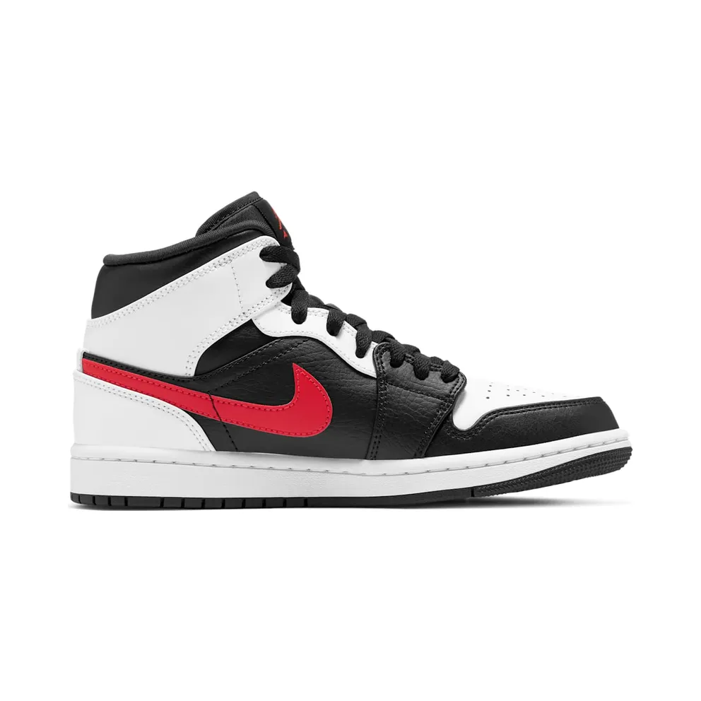 Jordan 1 Mid Black Chile Red White Black/Chile Red-White (554724-075)