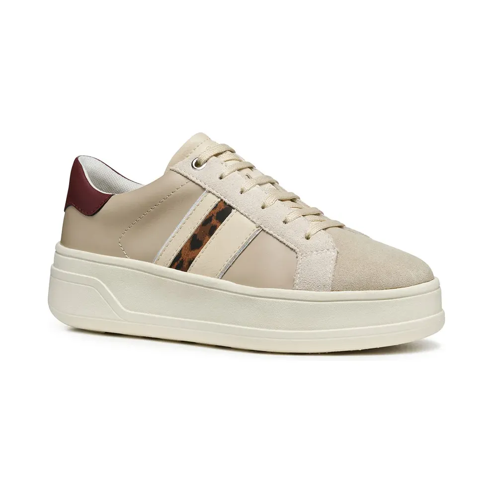 Geox sneaker Beige/Donkerrood (D56WVC000BC-C5267)