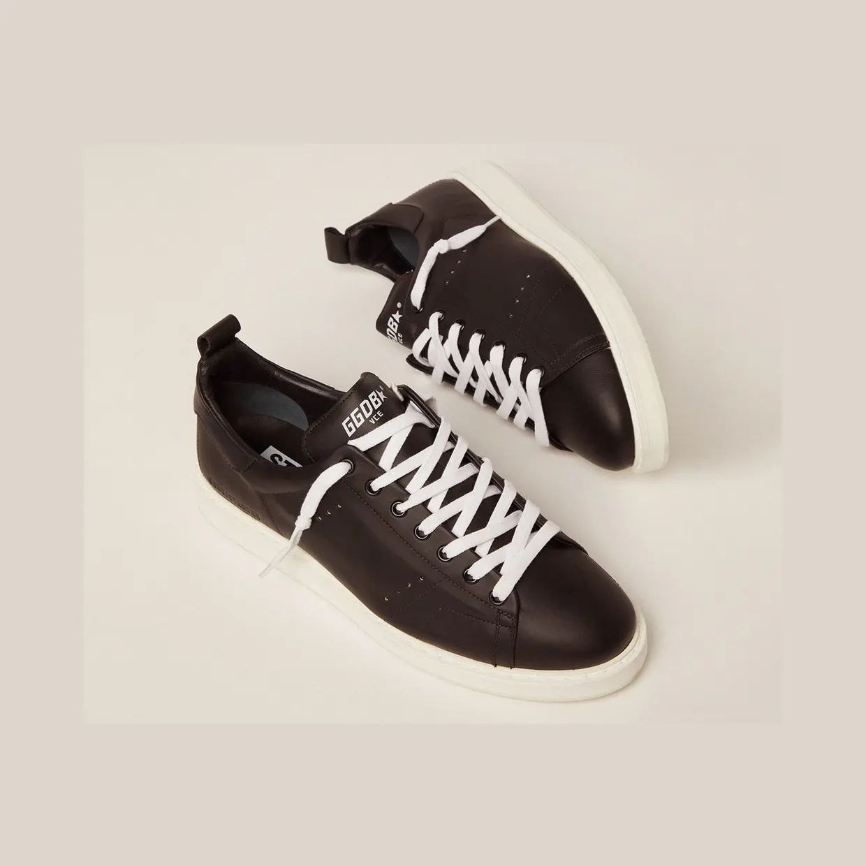 Golden Goose Starter In Leather With Star Printed On The Heel Tab (GMF00127.F000331.90100) (2)