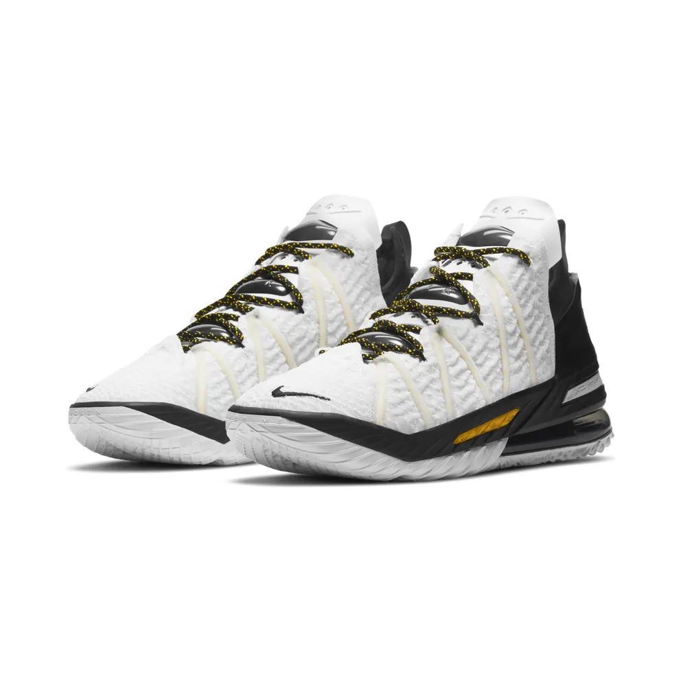 LeBron 18’White/Black/Gold’Basketball Shoe White (CQ9283-100)