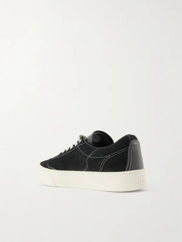 Omni Dellow Leather-Trimmed Suede Black (OM01015)