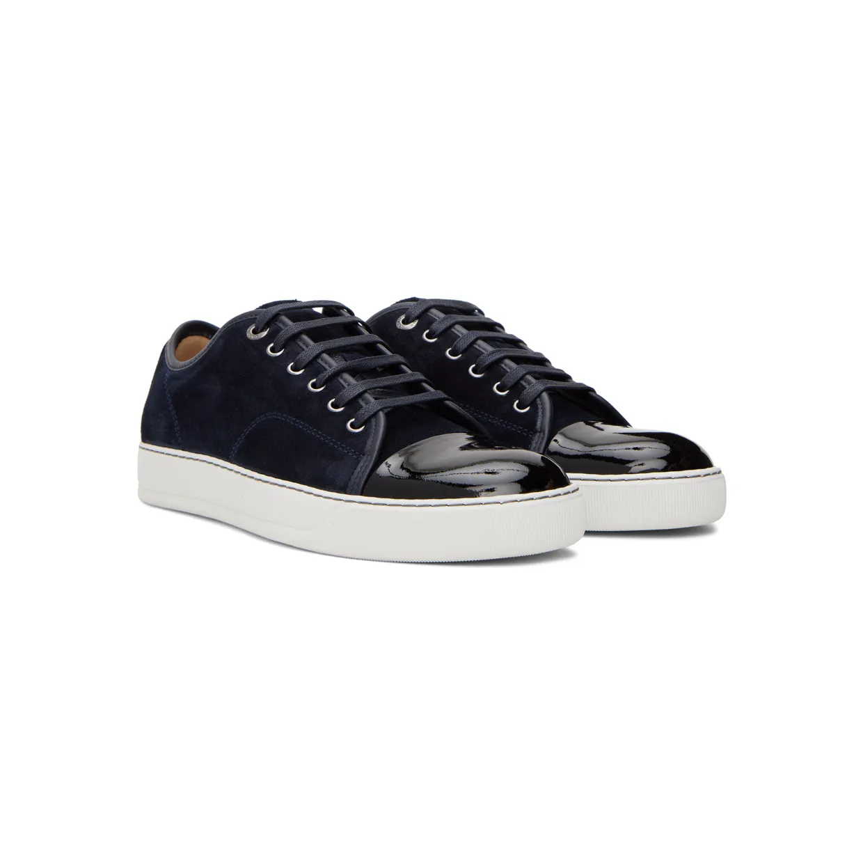 Lanvin Black Suede Patent Toe Sneakers (FM-SKDBB1-VBAL-P15) (4)