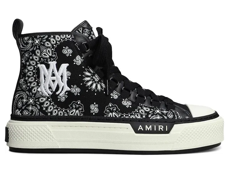 AMIRI M.A. Logo Court High Bandana Black White (AW22MFS007-004)