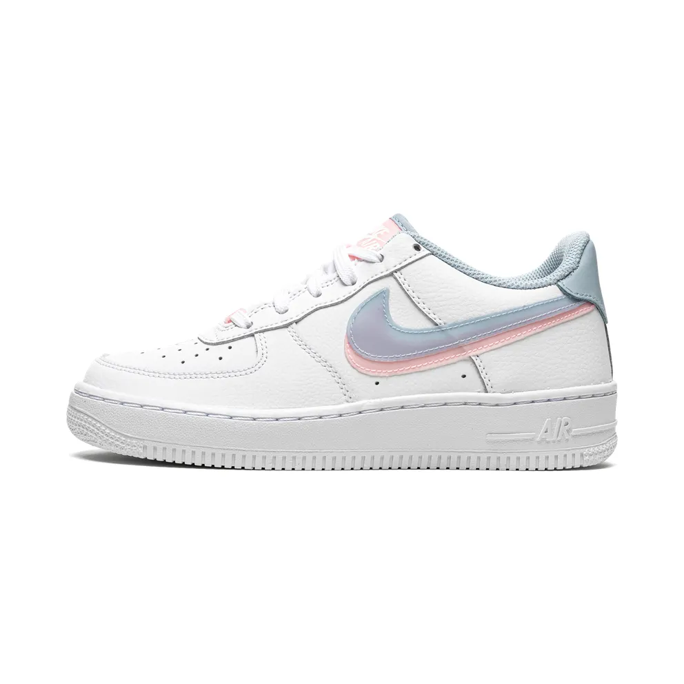 Nike Air Force 1 LV8 GS “Double Swoosh – White / Blue / Pink” (CW1574-100)