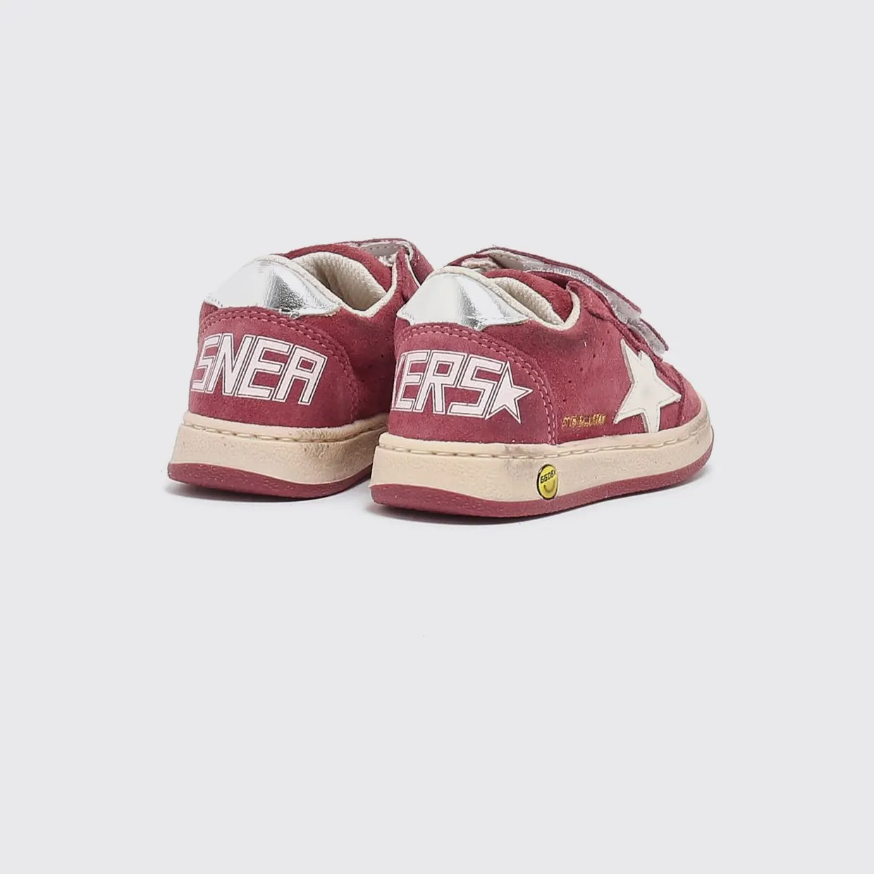 Golden goose Ball Star Distressed Suede Sneakers Burgundy (GJF01032F00805240388) (2)