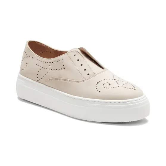 Fratelli Rossetti Slip-on sneakers met geperforeerde details – Beige (76043)