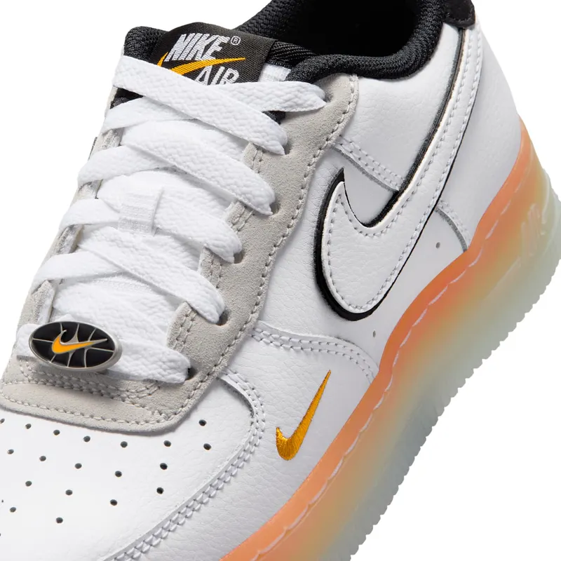 Nike Air Force One Low White / Black / Orange Peel (IQ0205-100)